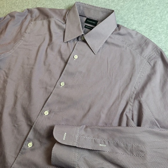 Ermenegildo Zegna Other - Ermenegildo Zegna CentoQuaranta Men's Dress Shirt Medium Red Geometric Button